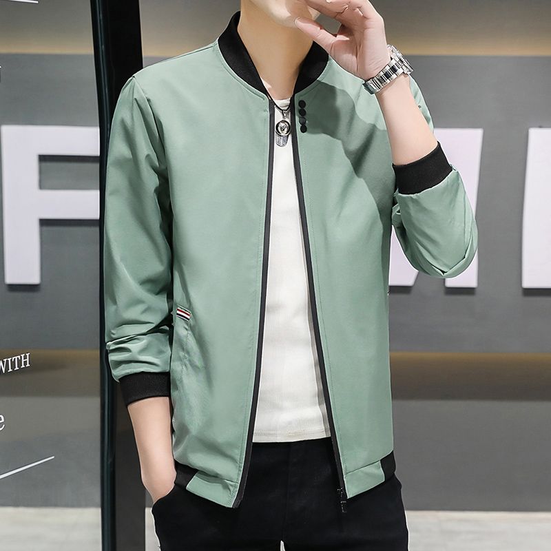 Men's Duster Mid-Length Coat Spring and Autumn Thin Hooded Jacket Trendy All-Match Coat Men's Clothing Handsome Top. 
