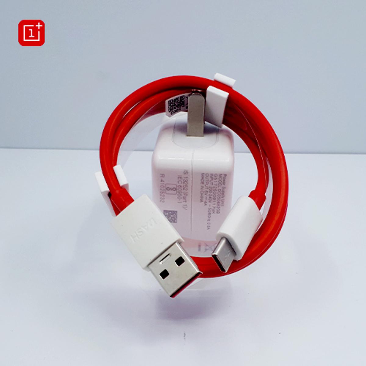 Dash Charger Adapter & Type C Cable for OnePlus 5/5T/6/6T (100% Dash Charging Supported) (Adapter & Cable Combo)