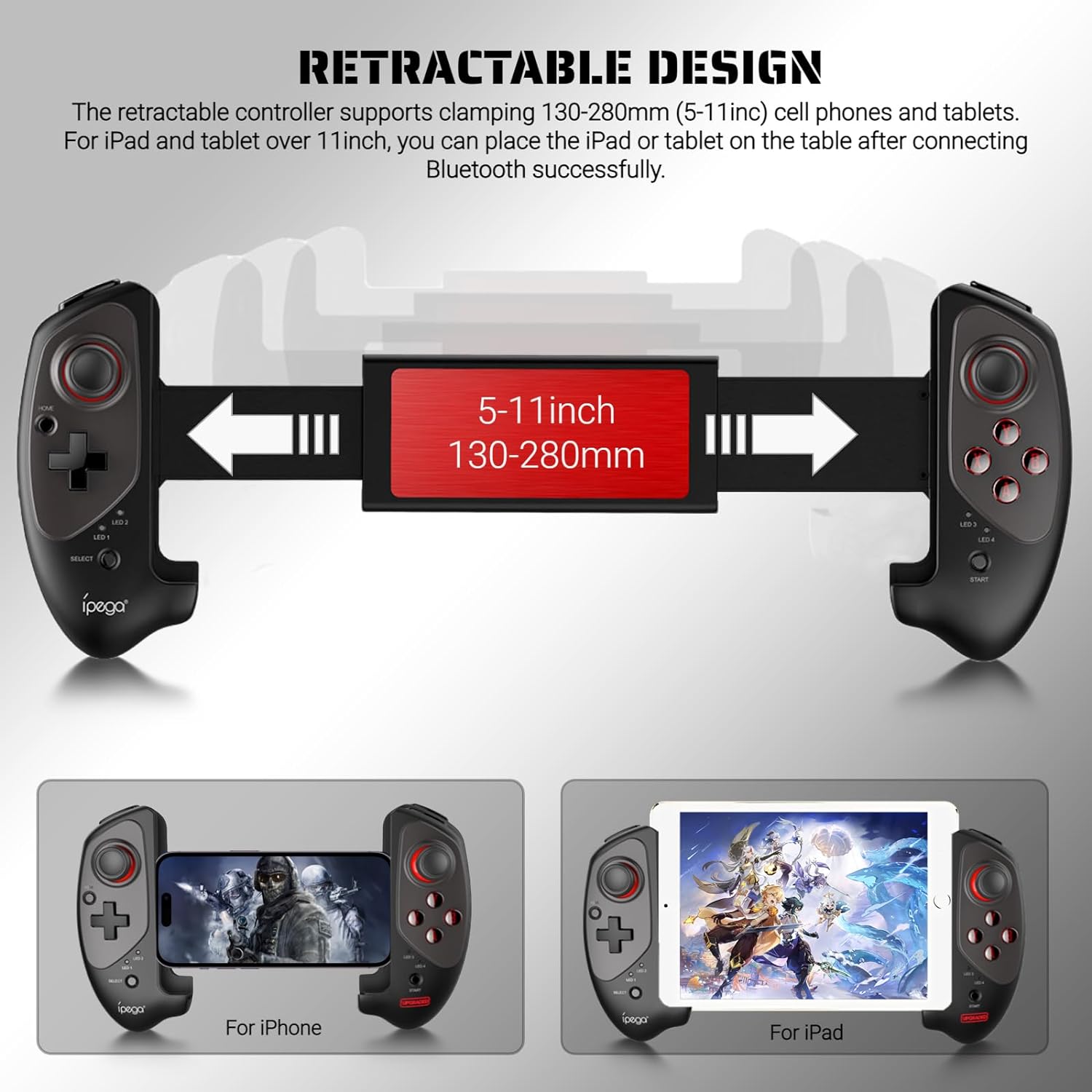 Ipega PG-9083S Game Controller Bluetooth Wireless Gamepad Controle Stretchable Joystick For iOS Android Phone Tablet TV Box PC. 