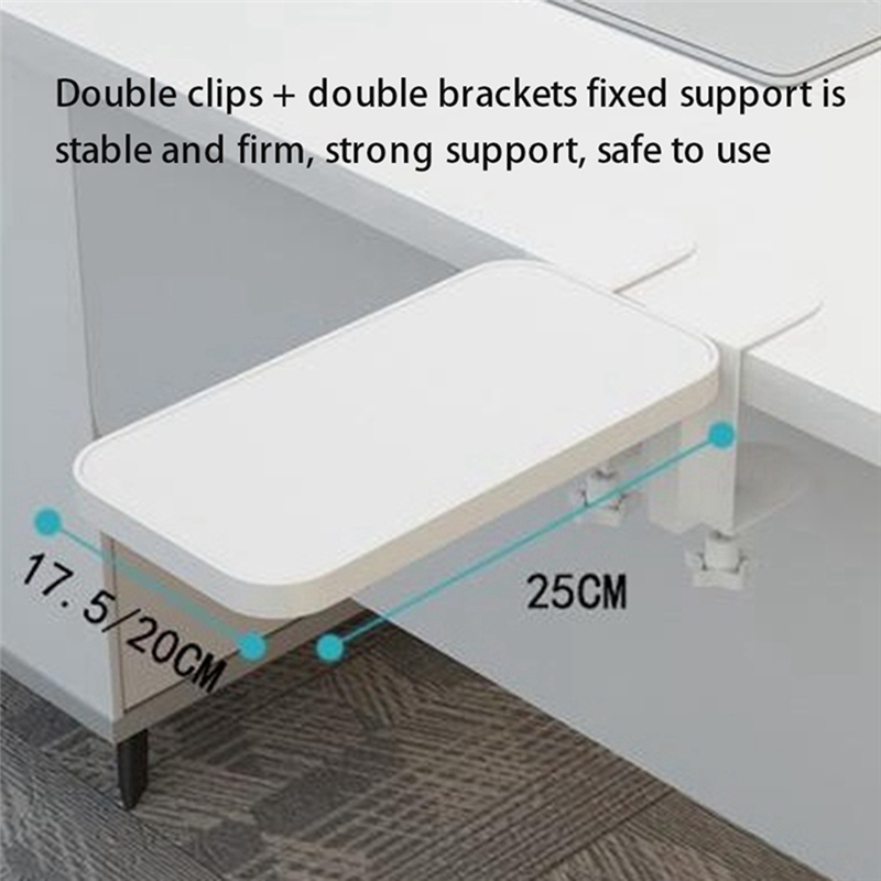 1 Piece Desk Computer Support Mouse Pad Wrist Support Arm Bracket Folding Keyboard Elbow Support Pad White. 