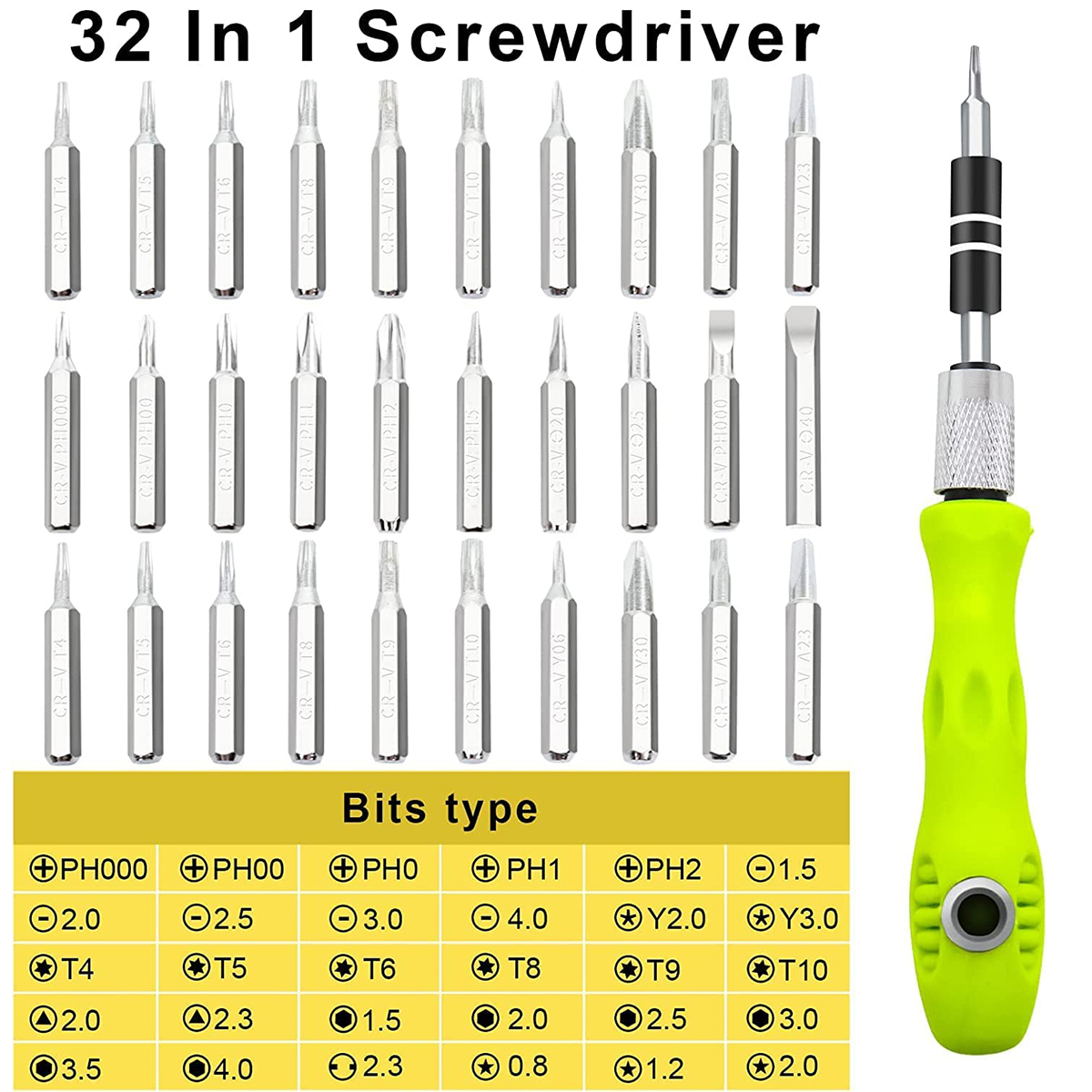 32 In 1 Multipurpose Precision Screwdriver Disassemble Electronic Repair Tool. 