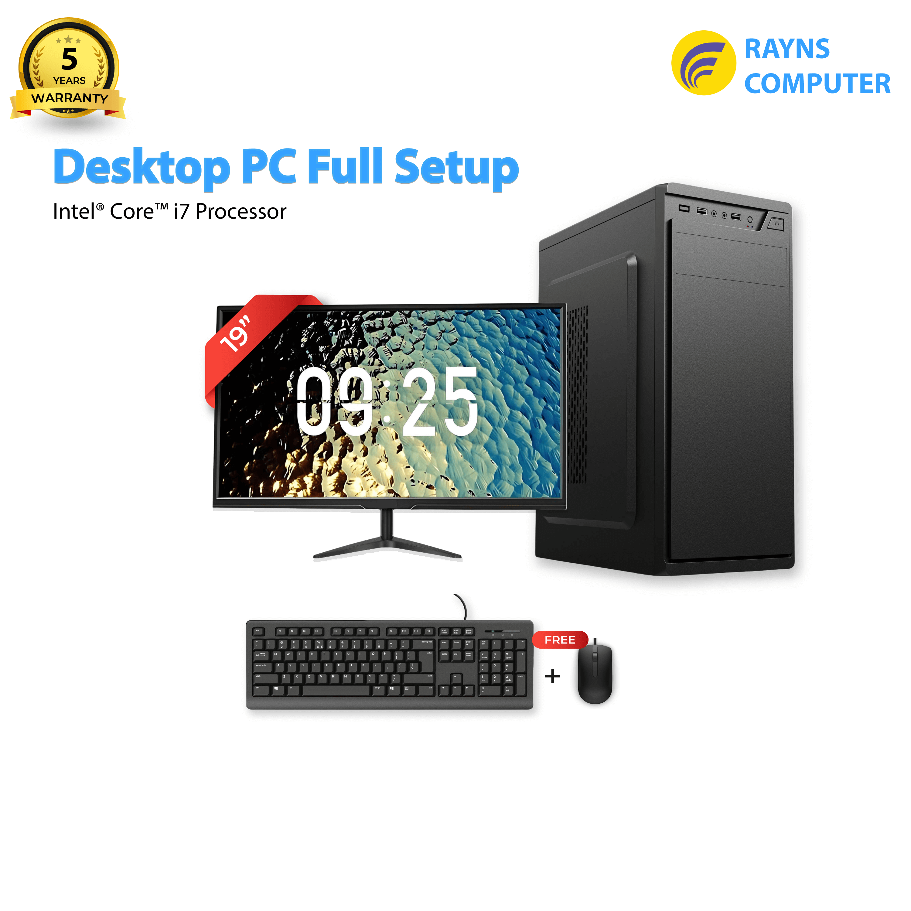 Intel Core i7 Desktop Computer Full Setup | Customizable 8-32GB RAM, 120GB SSD, 500GB-1TB HDD, 4-18GB Graphics & Monitor | Affordable Budget Office & Gaming PC Windows 10 Pro 2024. 