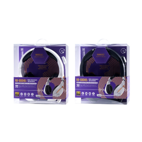 REMAX RB-680HB Kinyin Series Wireless Gaming Headset Over Ear Bluetooth Gaming Headset can use 16 Hours RGB Headphones with stowable Mic. 