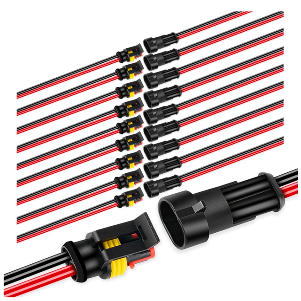 2Pin Way 16AWG Male & Female Electrical Connectors Plug Socket Kit