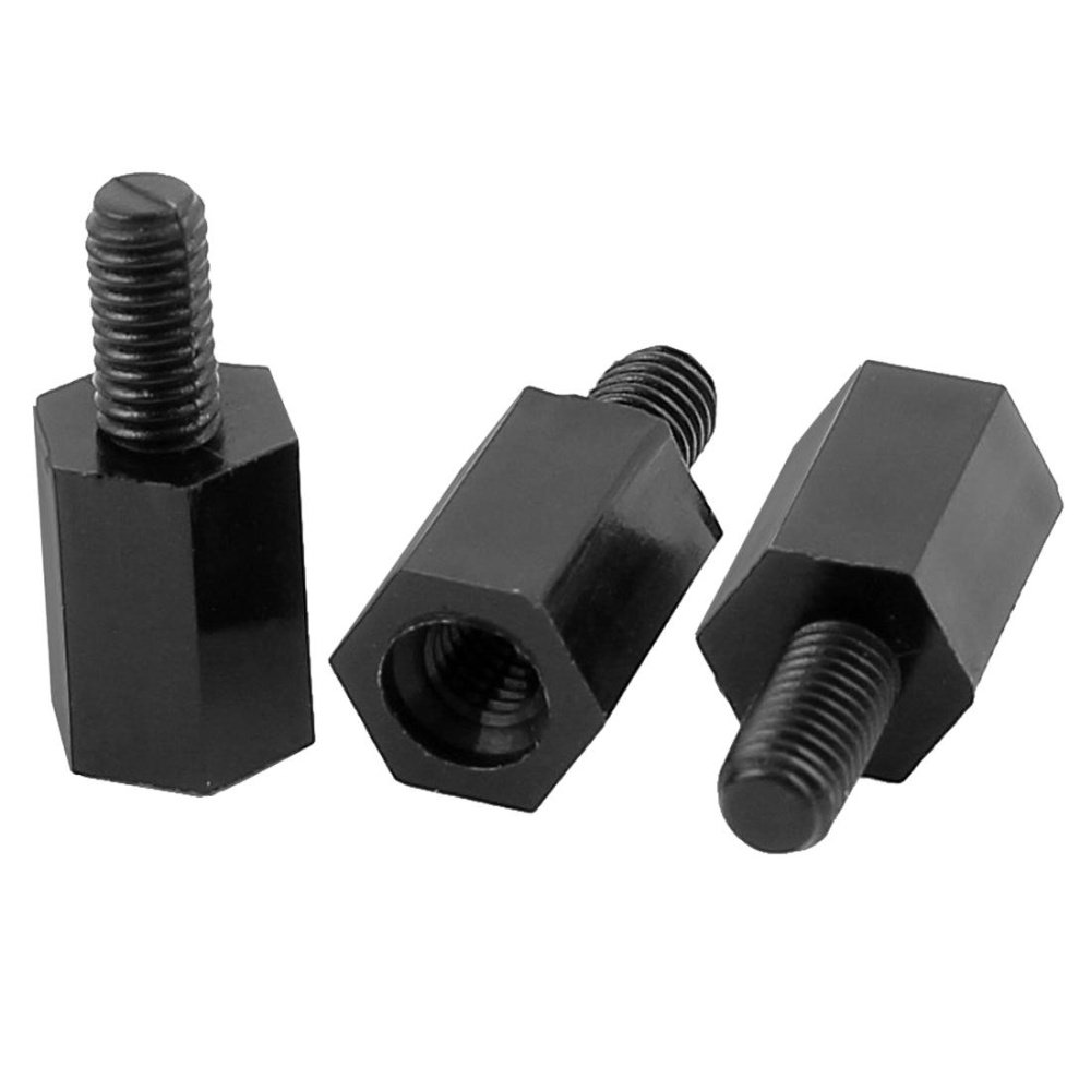 100Pcs M3 Thread 8mm+6mm PCB Fixed Nylon Hex Standoff Spacer Pillar. 