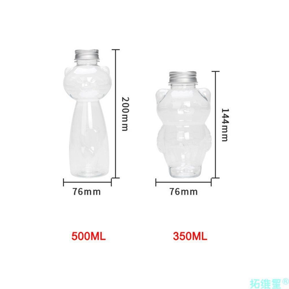 Water Bottle Kawaii Drinking Cup Transparent Juice Bottle Portable Beverage Bottle Milk Tea Coffee Bottle. 