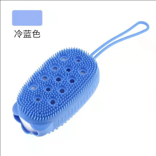 Silicone Body Scrubber Bath Sponge 2 in 1 Exfoliating Body Brush