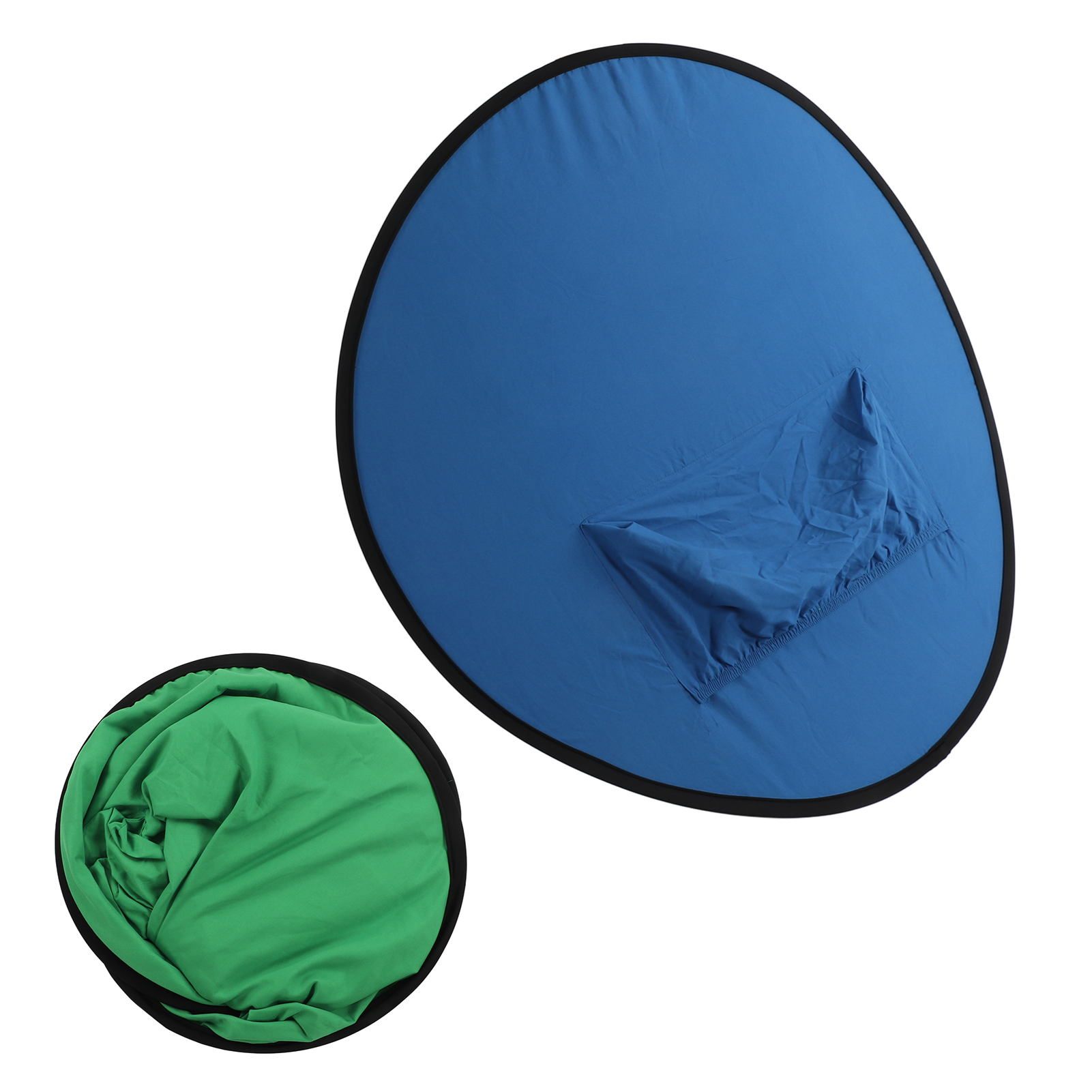 Blue Green Backdrop Portable Chromakey Background 110cm Round Collapsible For. 