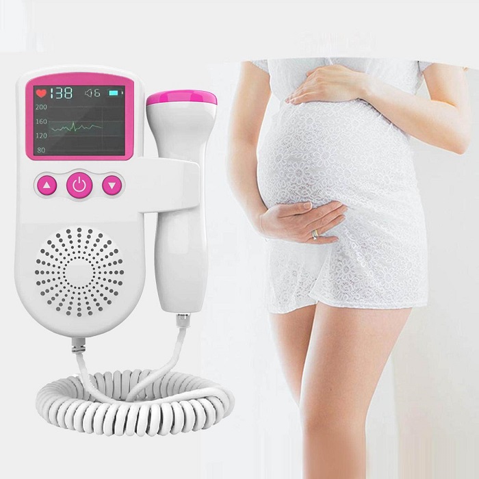 Fetal Doppler Heart Rate Monitor Baby Fetal Sound Heart Detector with LCD Display & Speaker for Home and Clinic.. 
