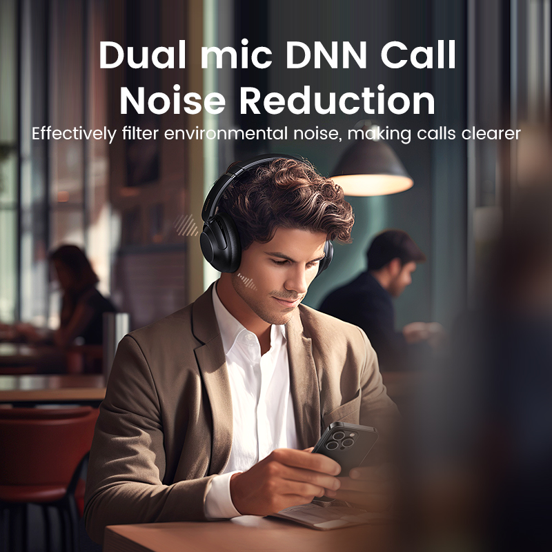 UGREEN HiTune Max5 Hybrid Active Noise Cancelling Earphone Wireless Over Ear Bluetooth Headphones 90H Playtime Hi-Res Audio LDAC. 