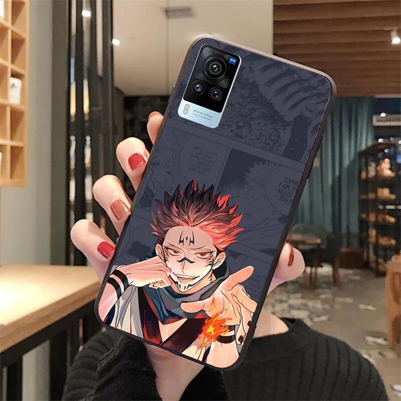 Anime Jujutsu Kaisen Ryomen Sukuna Phone Case For VIVO V21e V20 SE V2023 V15 Pro V21 V17 Neo 1819 1915 1907 1906 X60 X51 X50. 