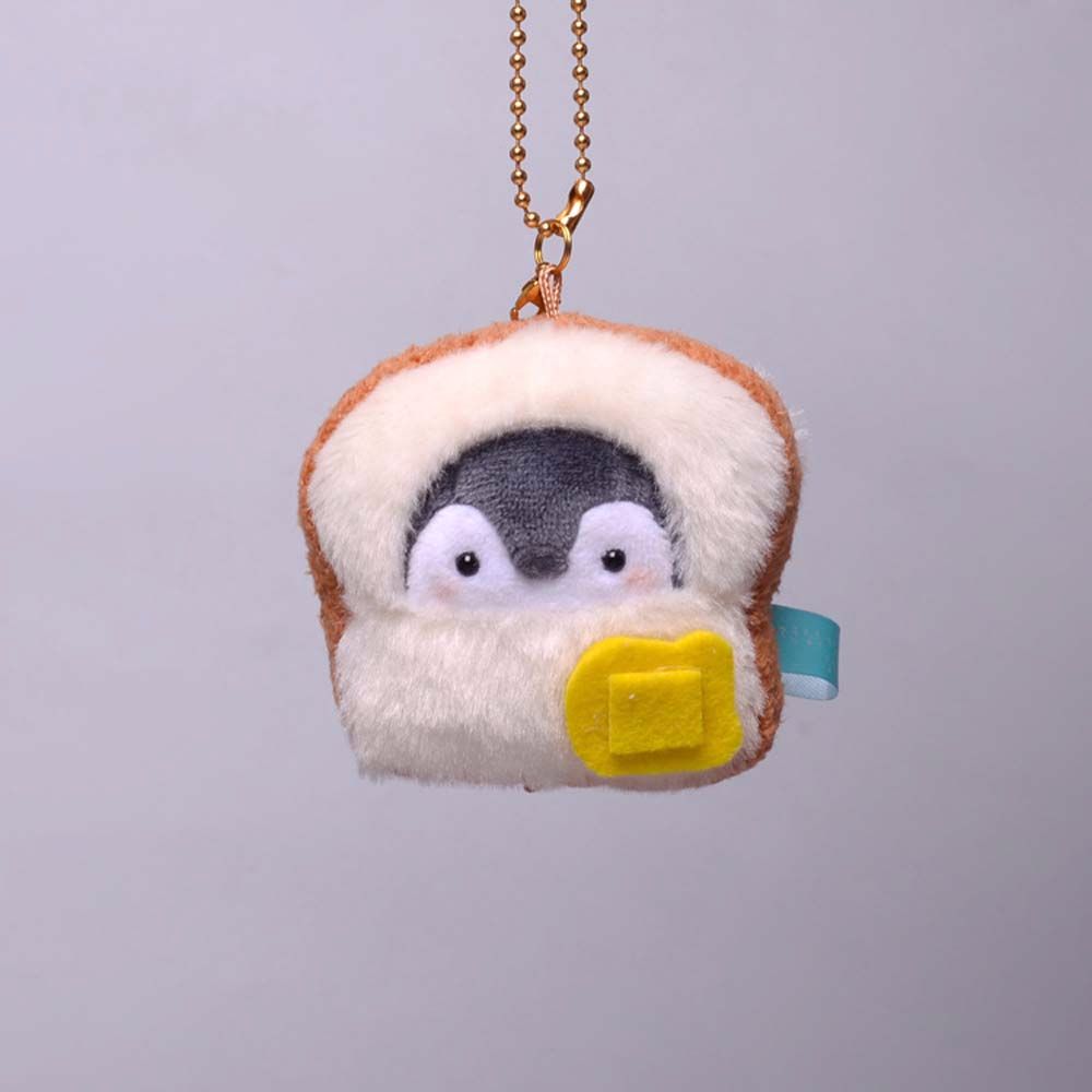 Breakfast Series Toast Boiled Egg Penguin Plush Doll Keychain Kawaii Animal Ocus Bag Pendant Soft Stuffed Plush Toys. 