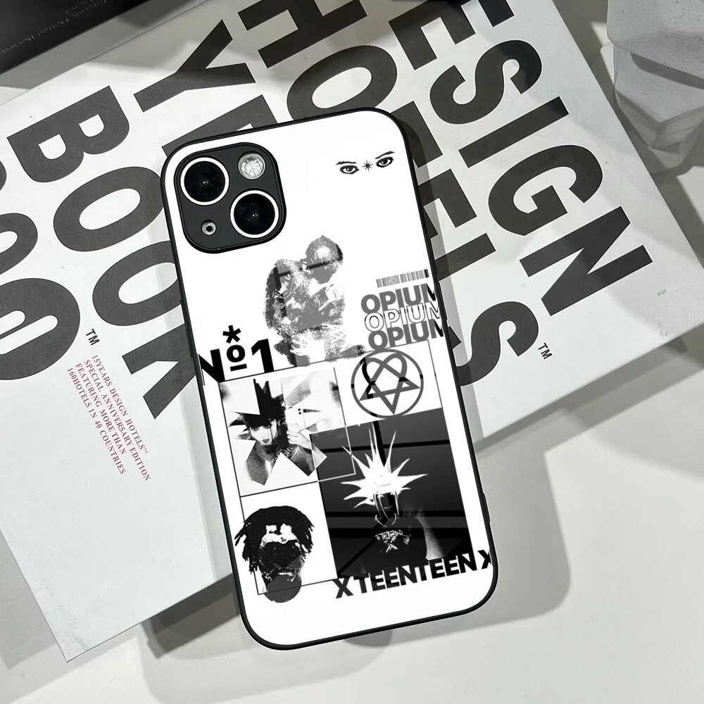 For IPhone13Pro Luxury INS Art-Opium Asterisk Poster Cases Tempered Glass for IPhone14 11 12 XR XS MAX 7/8 X Plus 12 Covers KEEMEEUYZO. 