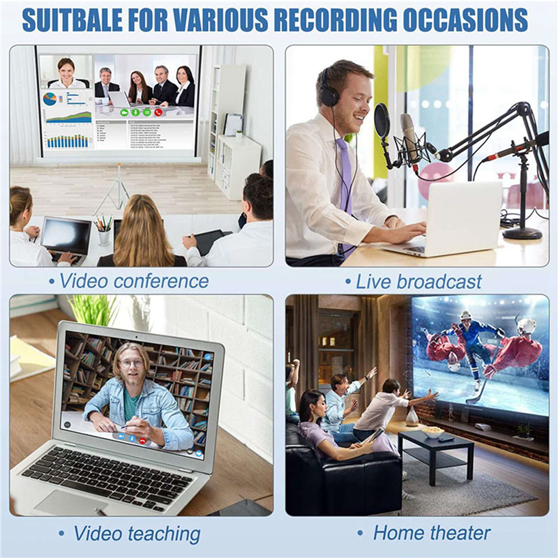 5X Video Capture Card USB 3.0 HD Audio Capture Card 4K 60FPS Game Real-Time Streaming Video Recorder Capture Device. 