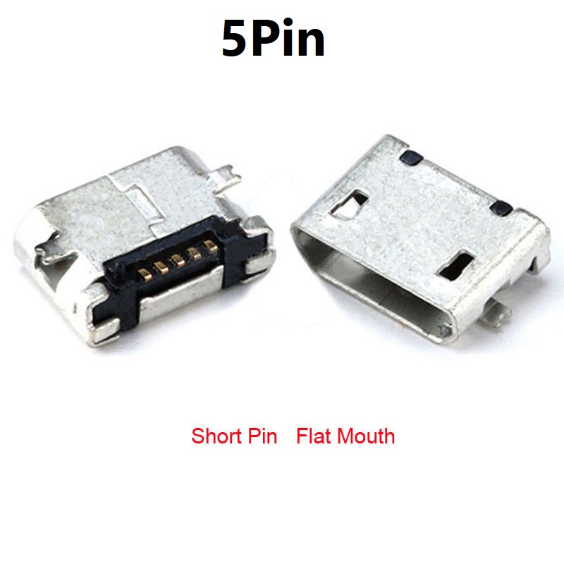 5Pcs- 5Pin MICRO USB SMD TYPE-B Micro USB Female Socket Type B 5Pin SMT SMD Power Jack Connector Panel Mount For Charging Socket Mobile LED Lights. 