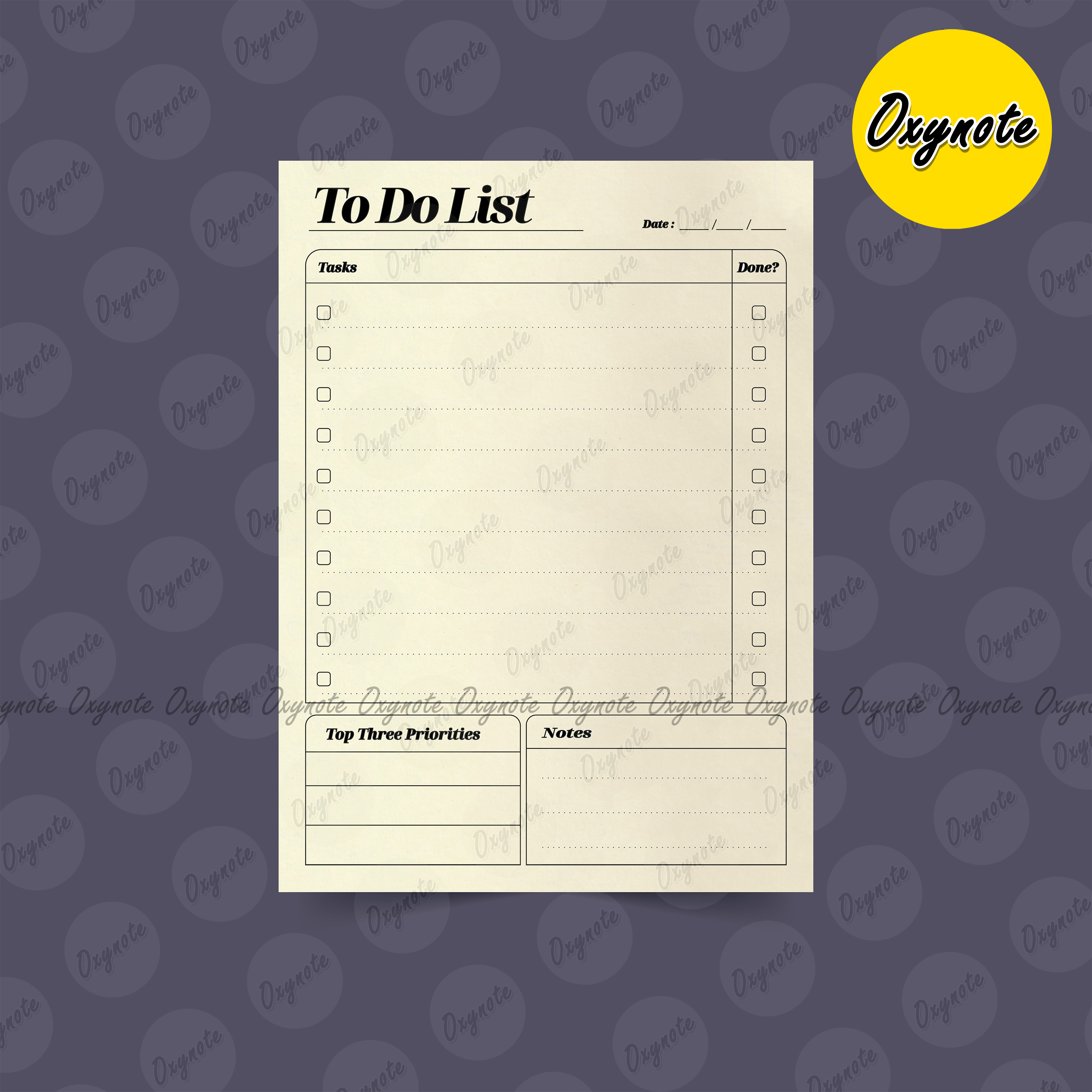 To Do List by Oxynote (50 Sheets). 