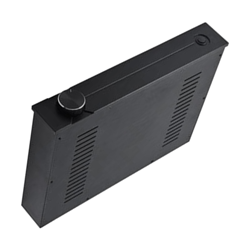 CJ-187 All-Aluminum DIY Preamp Case Audio Amplifier Chassis DAC Decoder Box Shell W430 H70 D310 Easy Install Easy to Use Black & Silver. 