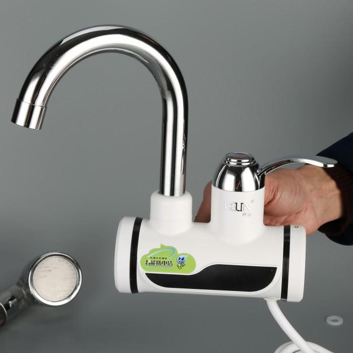 Bathroom Electric Hot Water Tap with Shower Head