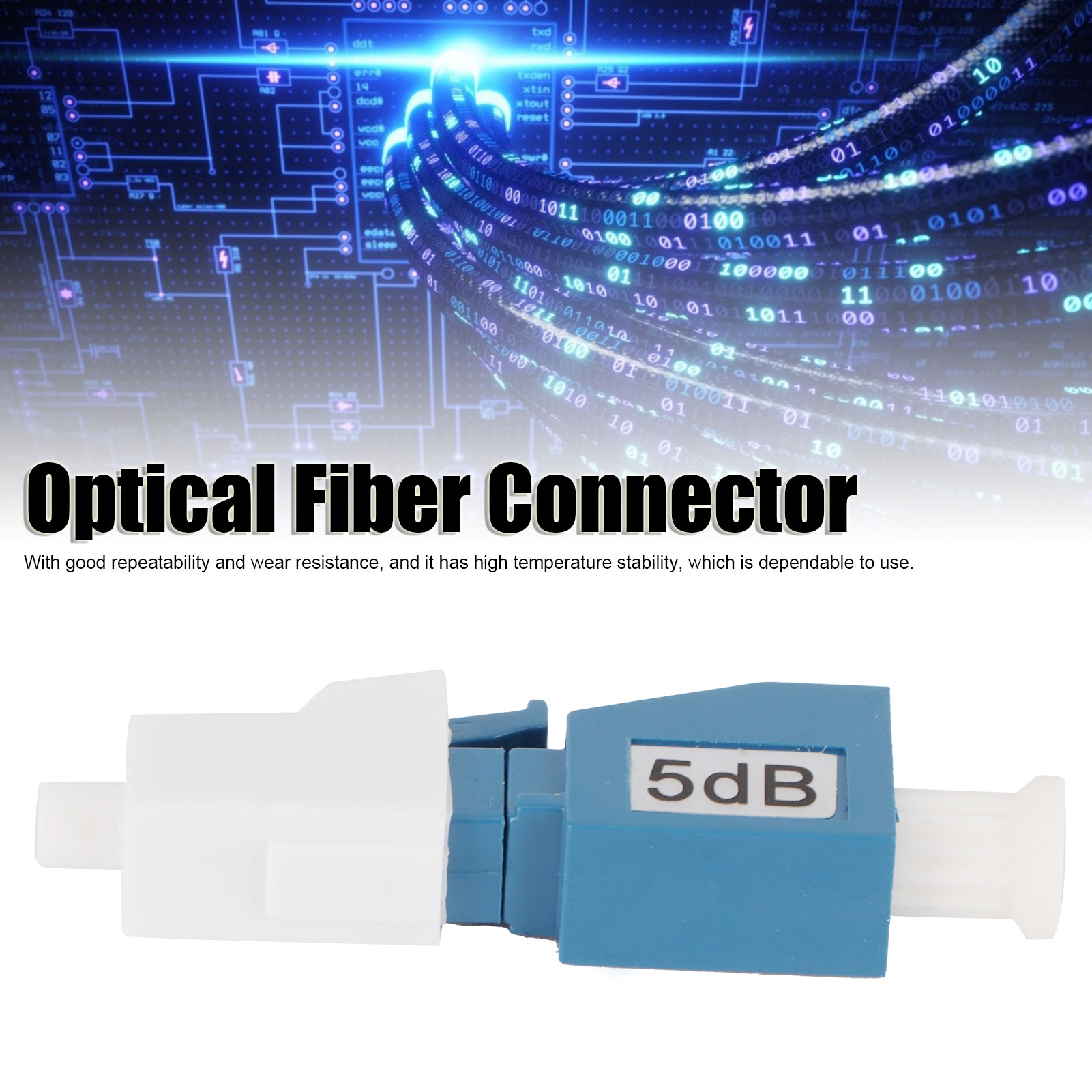 LC/UPC‑5DB Optical Fiber Attenuator Connector Single‑Mode Male Female Adapter