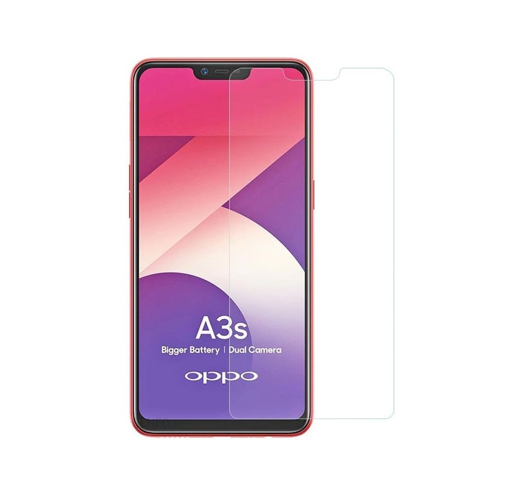 Oppo A3s Tempered Glass Screen Protector 0.3mm -Transparent