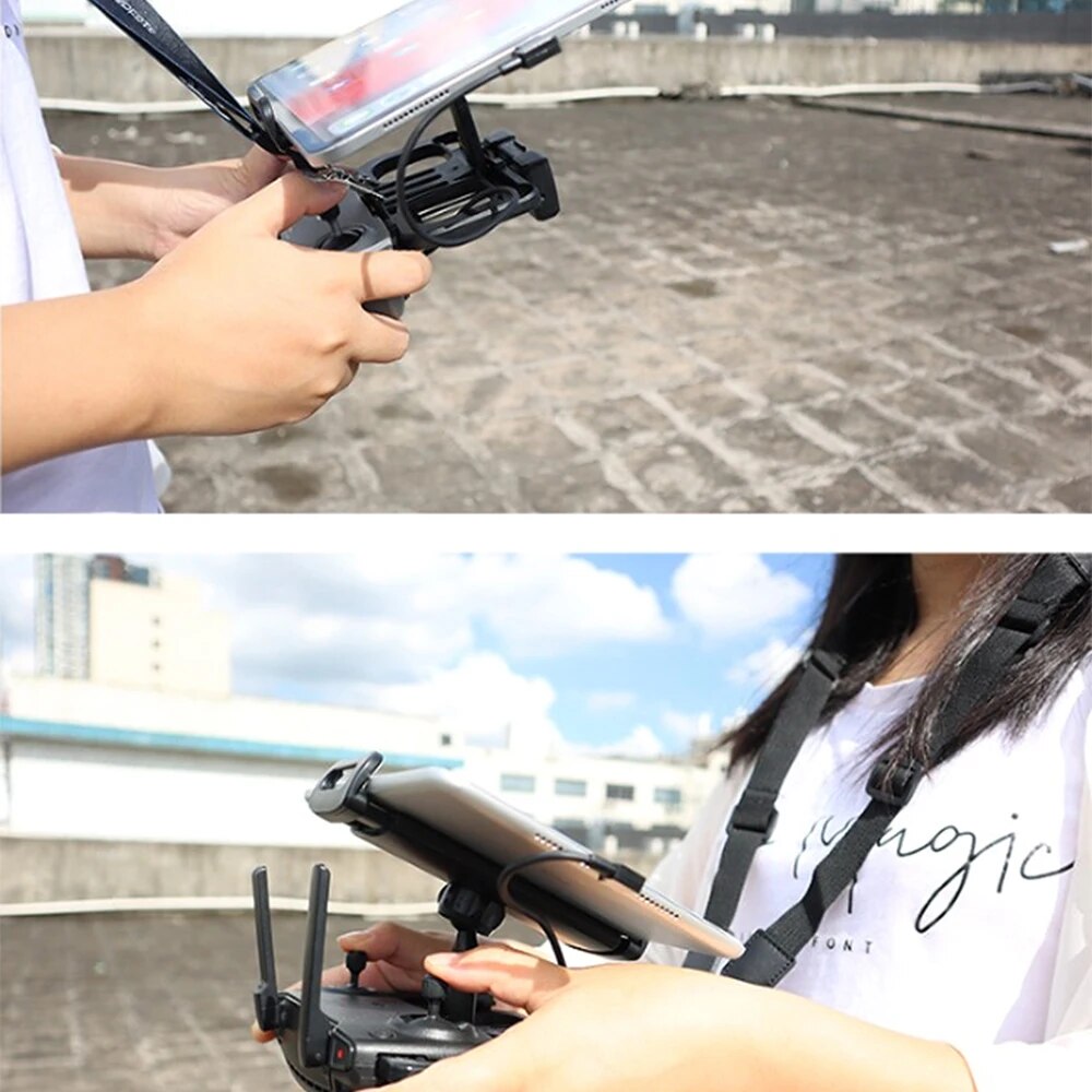 For DJI Mavic 2/Pro/Air 2/2S/Mini 2/SE/X8SE remote control mobile phone IPAD tablet stand 360 degree rotatable extension stand. 
