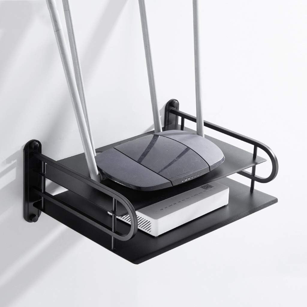 Router Storage Wifi Router Storage Box Black Metal Router Stand. 