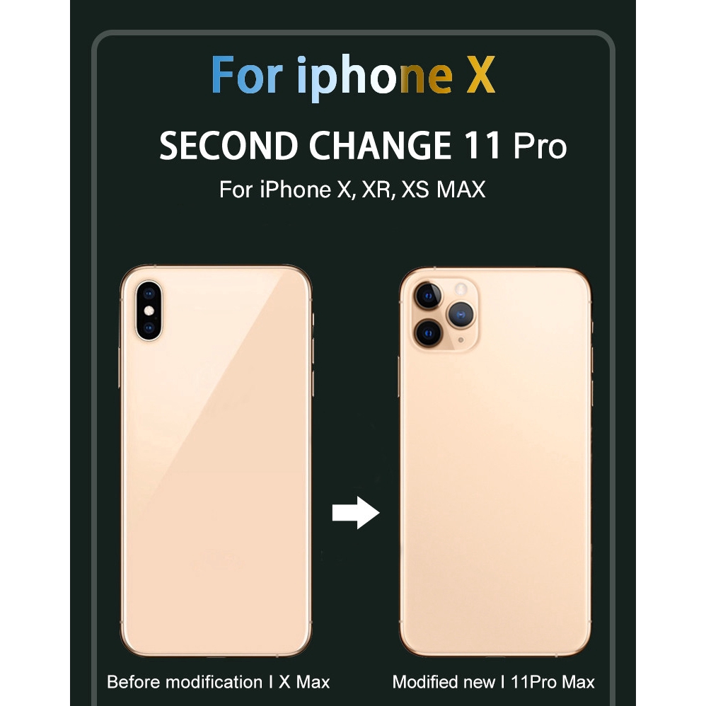 Back Film Protector For iPhone X XS MAX XR Seconds Change 11 PRO MAX 13 12 pro Lens Sticker Modified Camera Cover. 