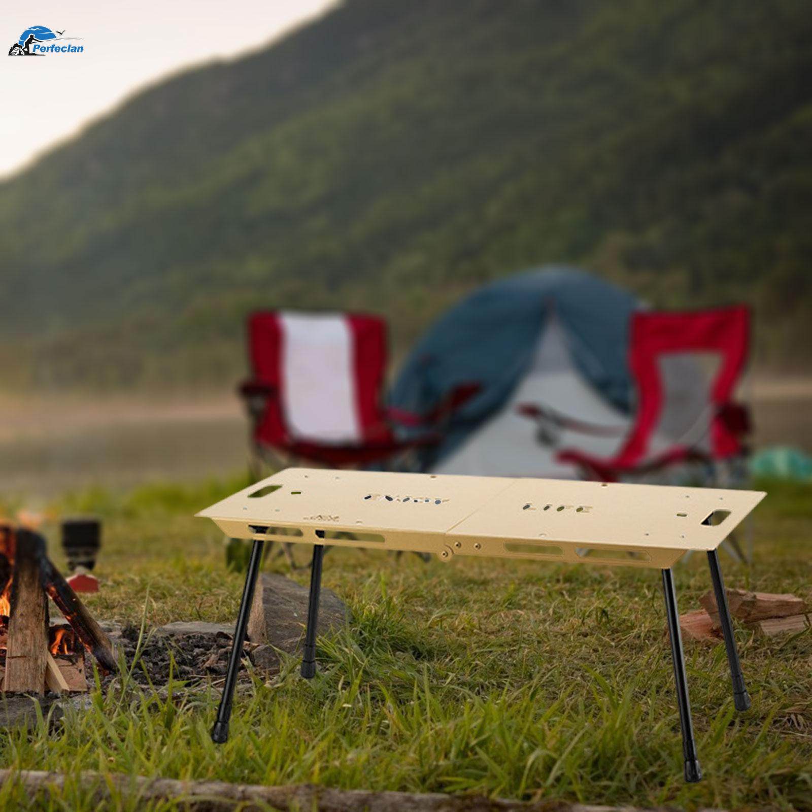 Folding Table Ultralight Desk Foldable Small Table Portable Beach Table Adjustable Height for Patio. 
