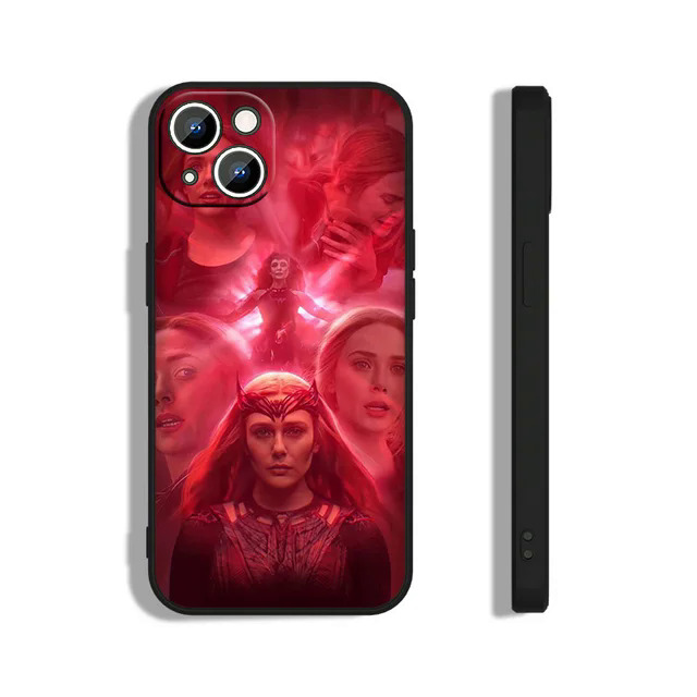 Marvel Wanda Django Maximoff Phone Case For Apple a Phone 14 13 12 11 XS XR X 8 7 6 6S 5S SE Pro Max Plu mini Black Cover. 