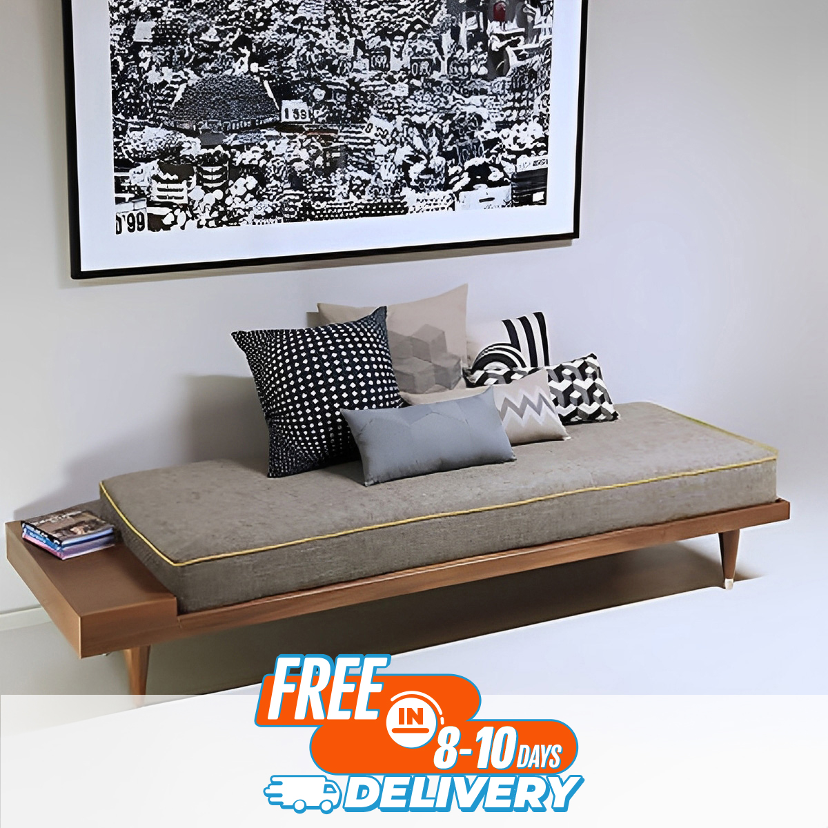 Andormahal Classic Divan Sofa made of MDF without foam-(5ft by 20inch)