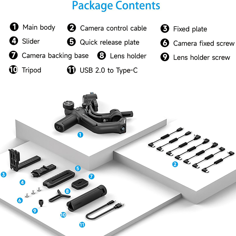 FeiyuTech SCORP 2[Official]Camera Gimbal Stabilizer Built-in AI Tracker Upgrade Joystick Touch Screen for Mirrorless DSLR Camera. 