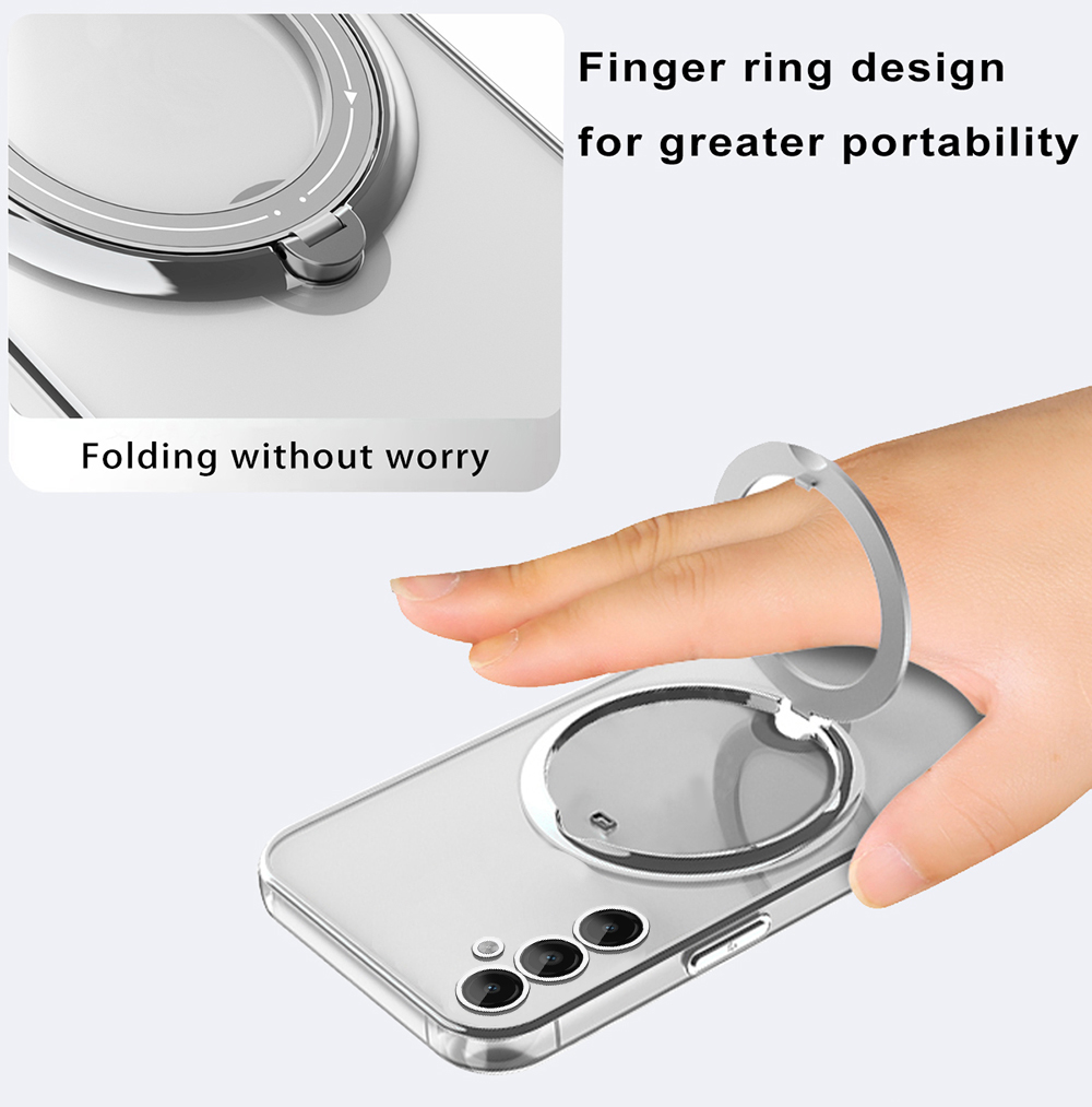 For Samsung Galaxy A34 5G Ring Stand Ultra Thin Drop Proof Case For SamsungA34 GalaxyA34 Plating Magsafe Bracket Back Cover Fingerprint Resistance. 