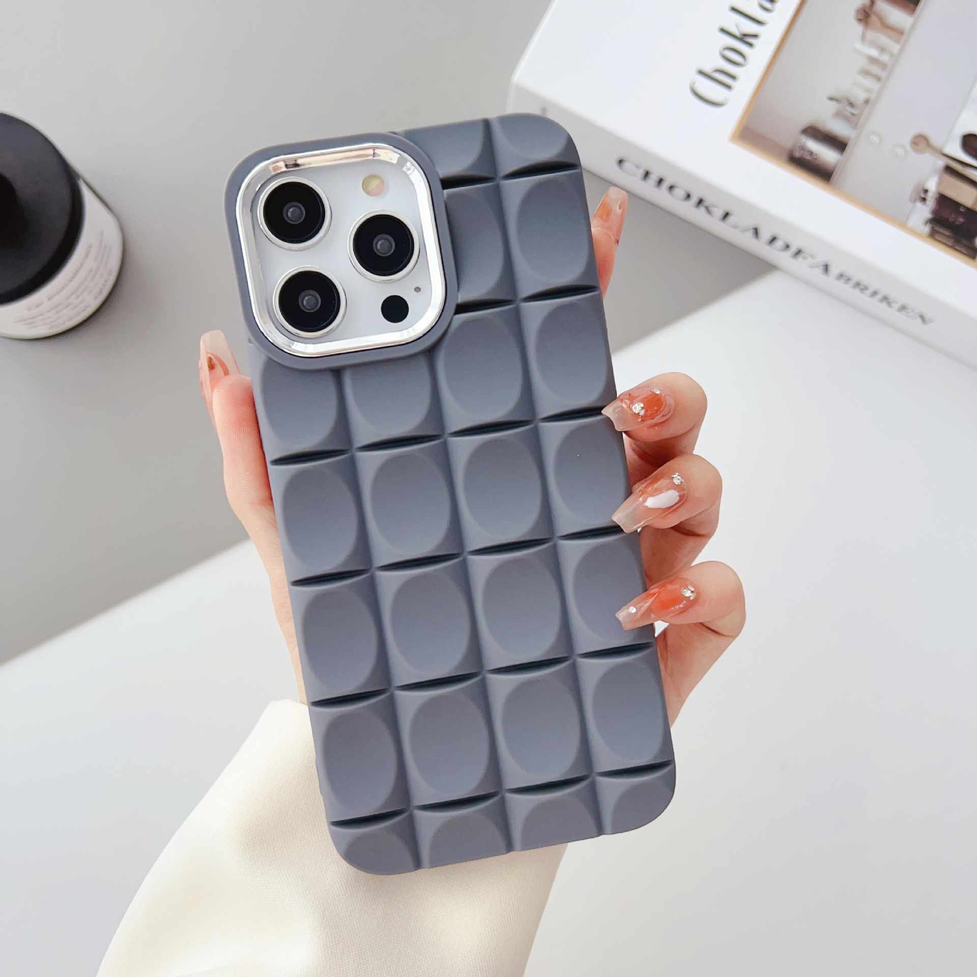 Cute 3D Cubic Soft Bubble Silicone Phone Case For iPhone. 