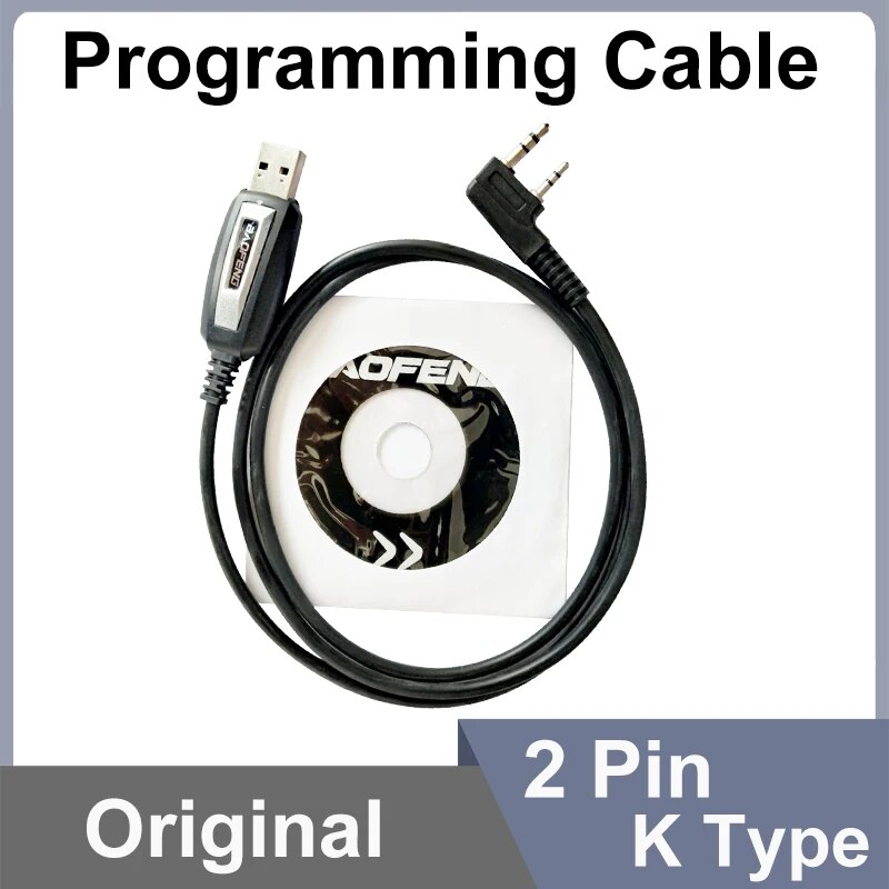 USB Programming Cable Quansheng UVK5 UVK6 5RPlus Baofeng 18Pro 13Plus 17Plus V2 Programming Cable CD Software Radio Accessories. 