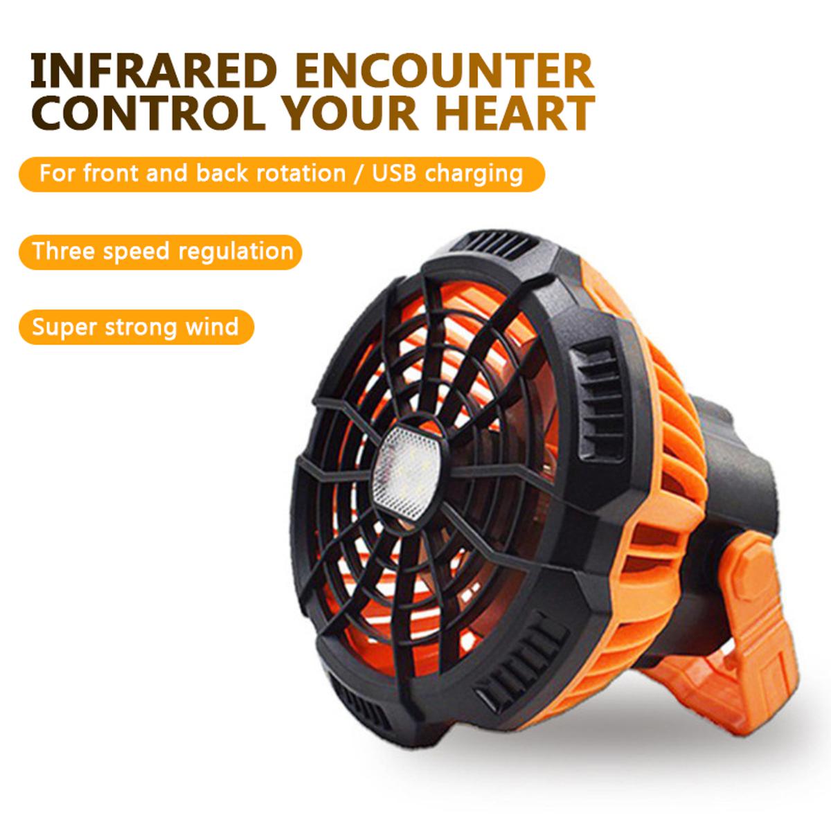 USB Rechargeable Camping Fan with LED Lantern Timing Remote Control Speed Hanging Ceiling Fan for Bedroom Home professional design