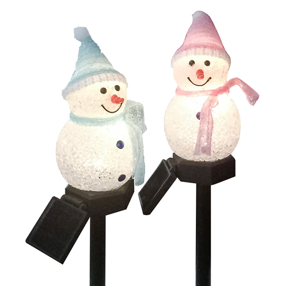 Outdoor Christmas Decoration 2 Pack Solar Lights for Path Lawn Garden Courtyard Landscape Christmas Decoration