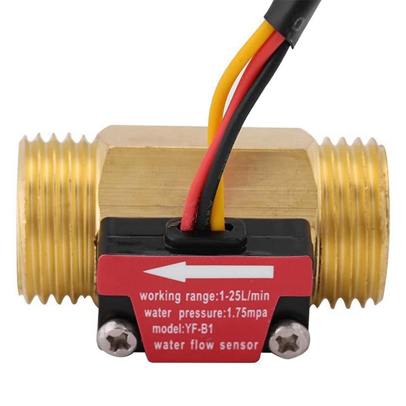 1 Piece of Yf-B1 Turbine Water Flow Sensor G1 / 2 Inch Brass In-Line. 