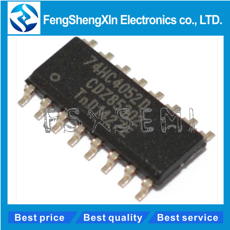 10pcs/lot 74HC4052D 74HC4052 SN74HC4052DR Dual 4-channel analog multiplexer demultiplexer IC SOP-16