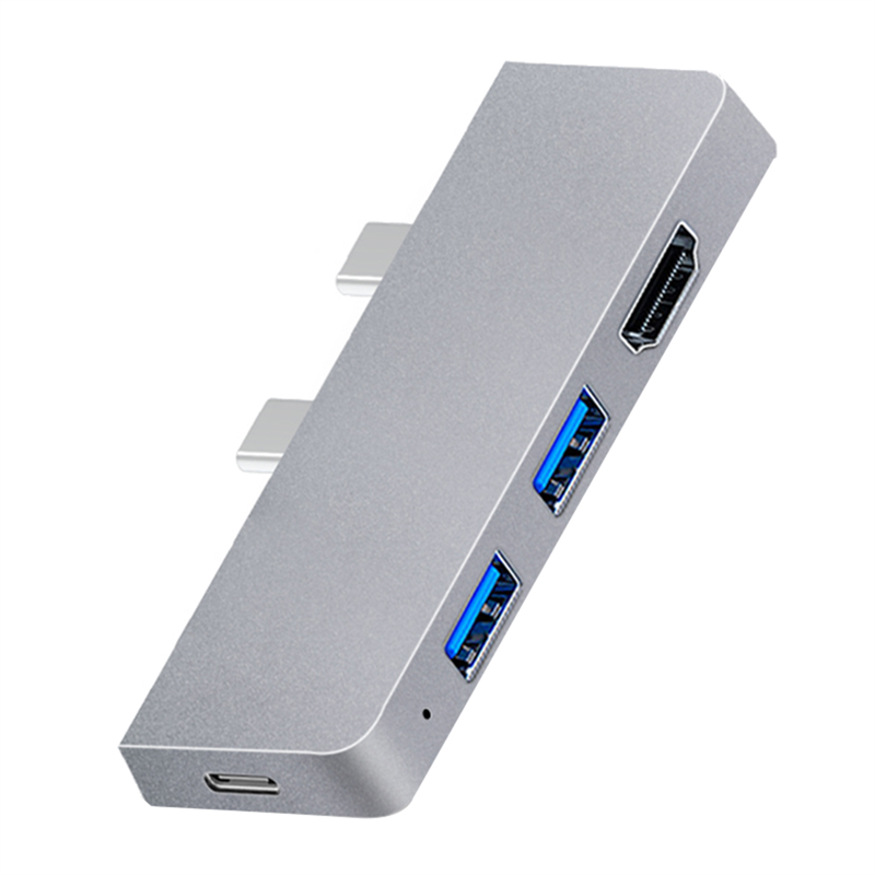 For Surface Pro 8 USB C Hub, 4K HDMI-Compatible Adapter+2 USB 3.0 Reader SD/TF Card Reader Adapter for Surface Pro 8. 