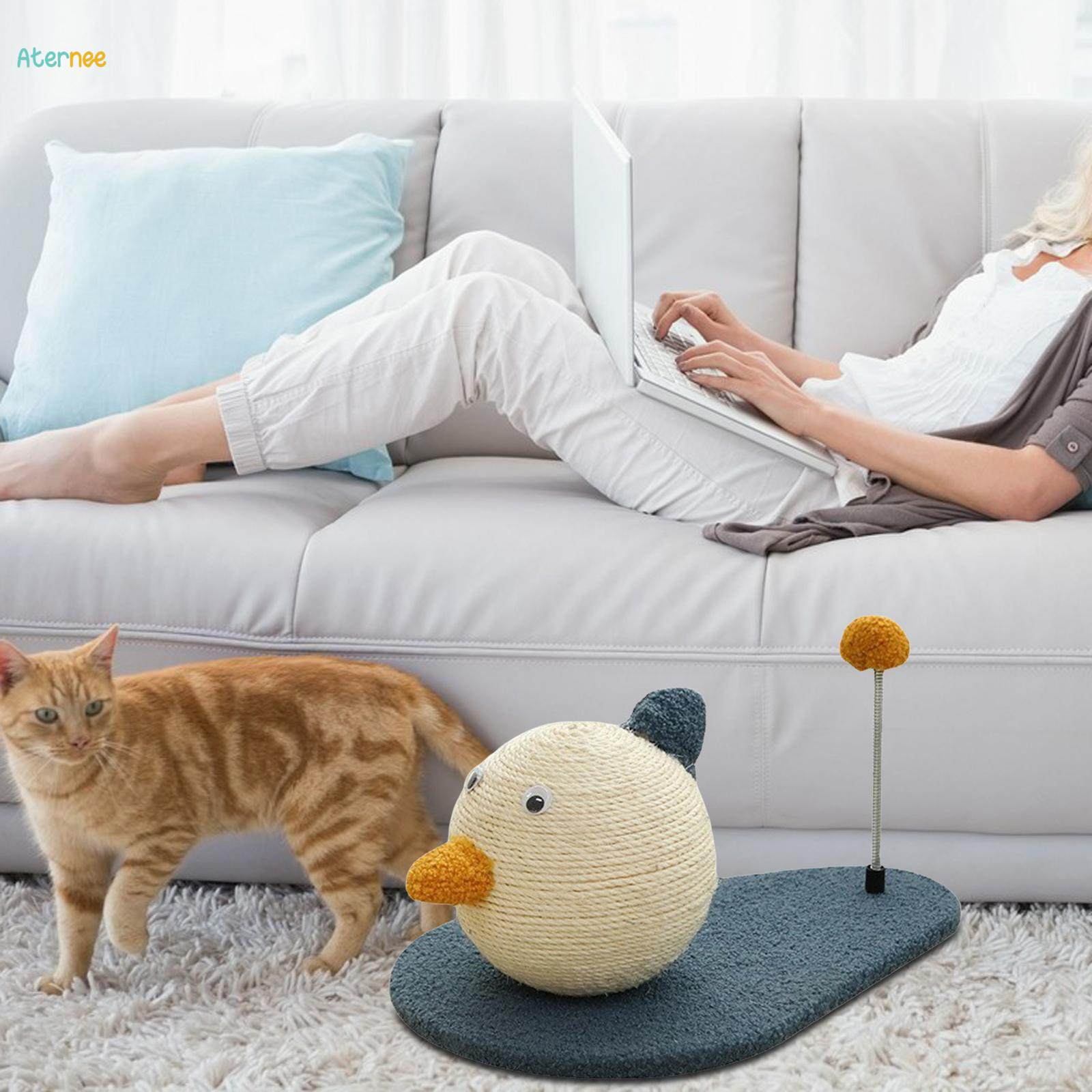 Cat Scratcher Toy for Kitten Scratching Ball for Climbing Small Cats Playing 31cmx21cmx16cm. 