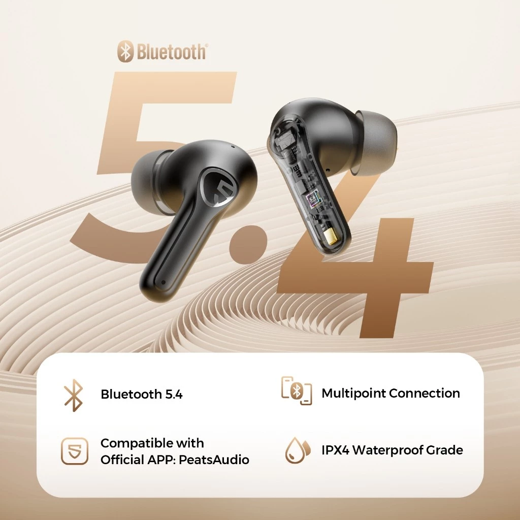 SoundPEATS T3 Pro Earbuds BT 5.4 Active Noise Cancelling True Wireless App Support Dual ENC Mic Multi Connection Bluetooth Earphones. 