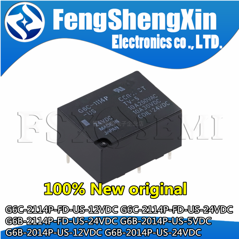 5pcs G6C-2114P-FD-US-12VDC G6C-2114P-FD-US-24VDC G6B-2114P-FD-US-24VDC G6B-2014P-US-5VDC G6B-2014P-US-12VDC G6B-2014P-US-24VDC. 