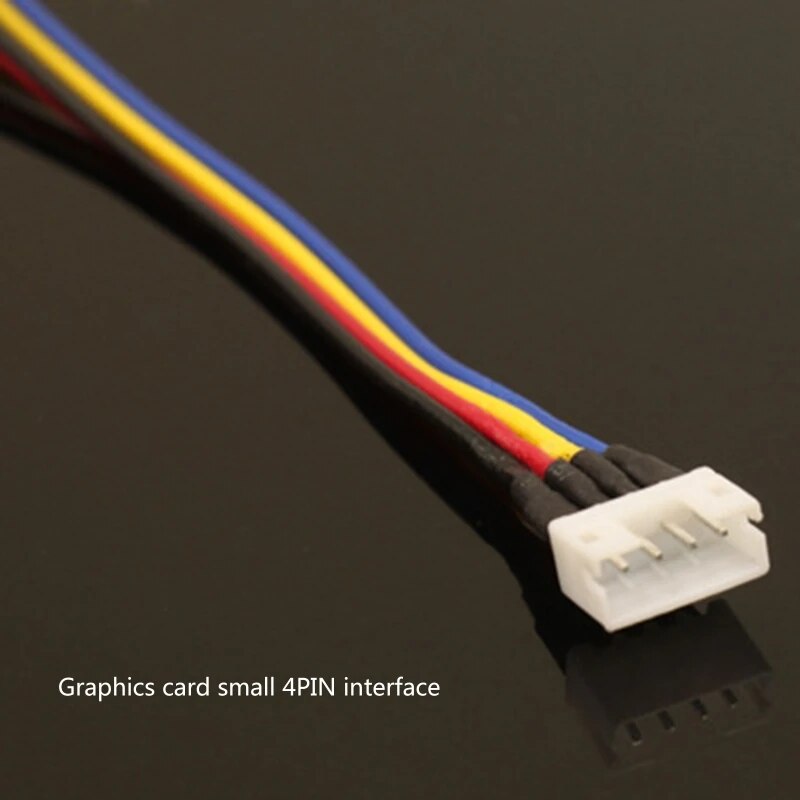 PWM GPU Fan Adapter, Mini 4 Pin to Strandard 4 pin Extension Converter Cable, Graphics Card Fan Cable. 