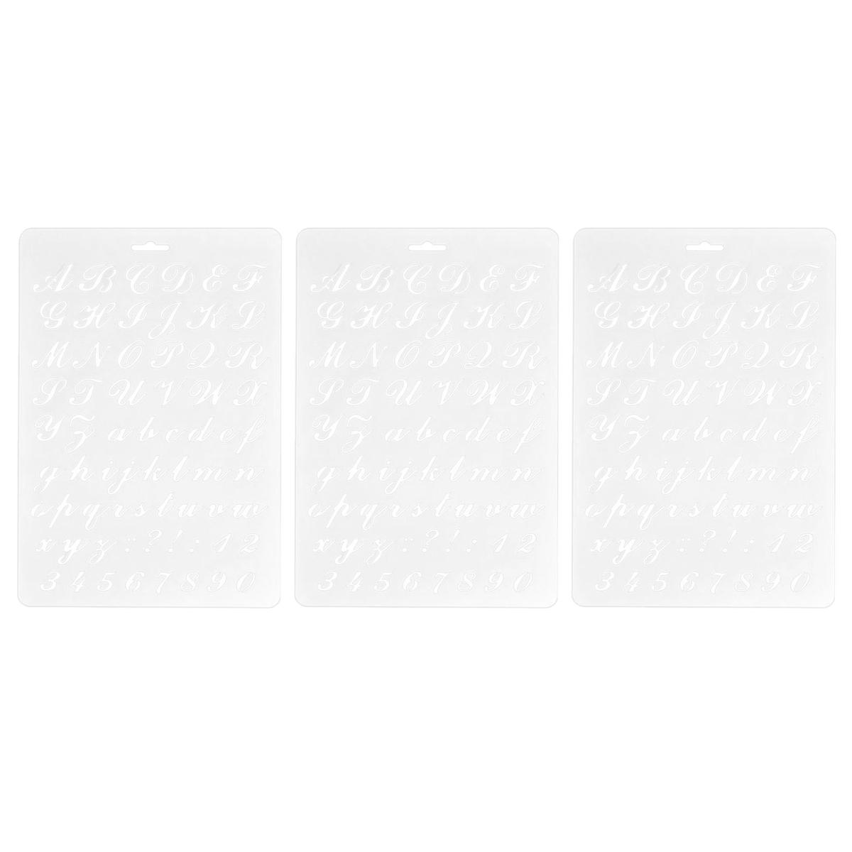 3X Lettering Stencils, Letter and Number Stencil, Painting Paper Craft Alphabet and Number Stencils ( 2)