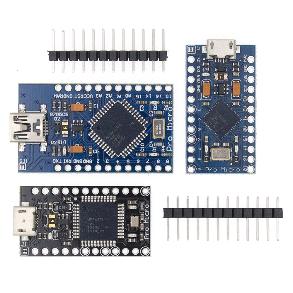 TENSTAR ROBOT Pro Micro With the bootloader Black/Blue ATmega32U4 5V/16MHz Module controller Mega32U4 leonardo for arduino. 