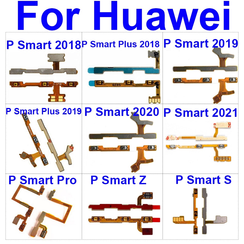 Power Volume Side Buttons Flex Cable For Huawei P Smart Plus 2018 2019 2020 2021 P Smart S Z Pro Power Switch Flex Ribbon Repair. 