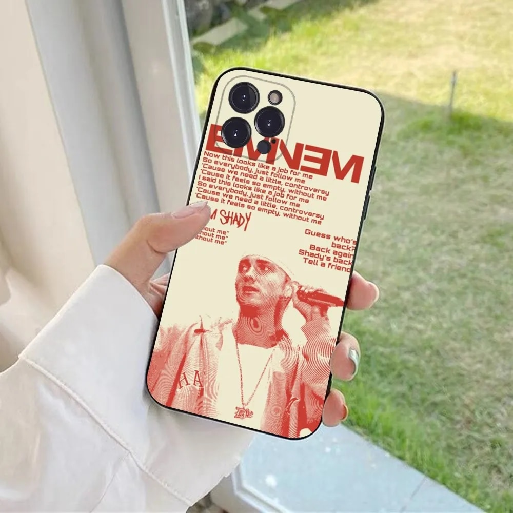 Hop Rapper Eminem rap Phone Case For iPhone 15 6 7 8 Plus 11 12 13 14 Pro SE 2020 MAX Mini X XS XR Back Funda Cover. 