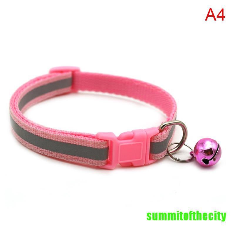 [SUMMd] Nylon Reflective Personalized Dog Collars Custom Pet Puppy Cat ID Collar Tag MQL. 