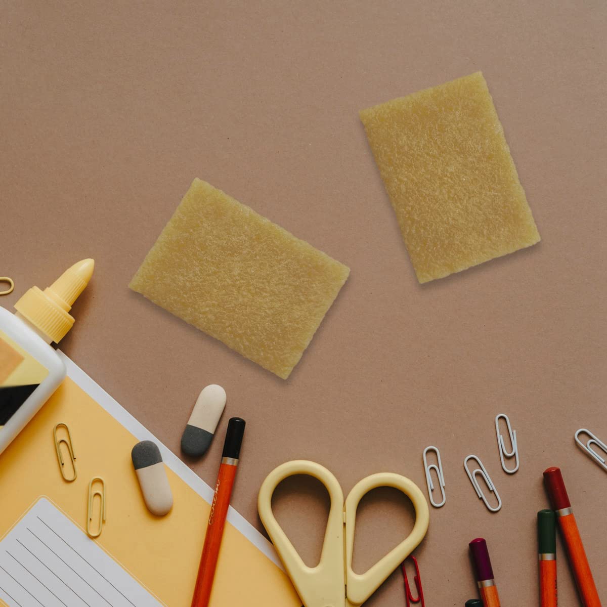 LKPCIGCXM 6PCS Rubber Cement Eraser, Glue Runner Eraser, Glue Residue Pick-Up Eraser for Removing Adhesive and Residues. 