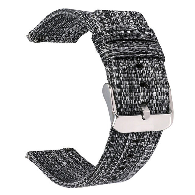 18mm 20mm 22mm 24mm Quick Release Colorful Nylon Watch Strap Replacement For Gear S2 S3 Galaxy Watch 4 HUAWEI Watch Band Canvas Flat Head Universal Watchbands Weave Wrist Bracelet Belt